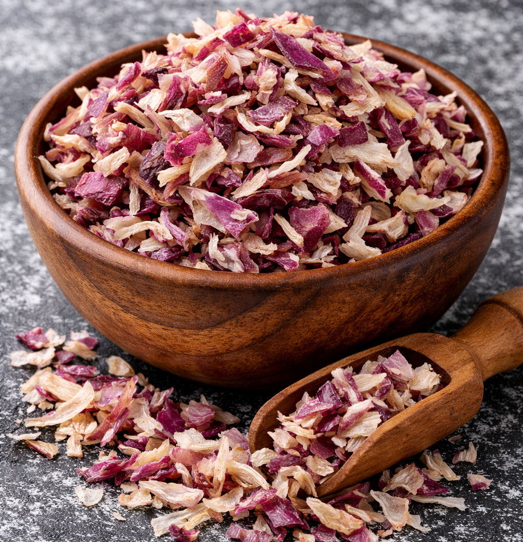 red onion flakes